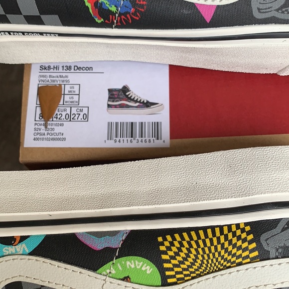 VANS SK8-Hi 138 DECON V66 Black/Multi Men’s - Picture 16 of 16